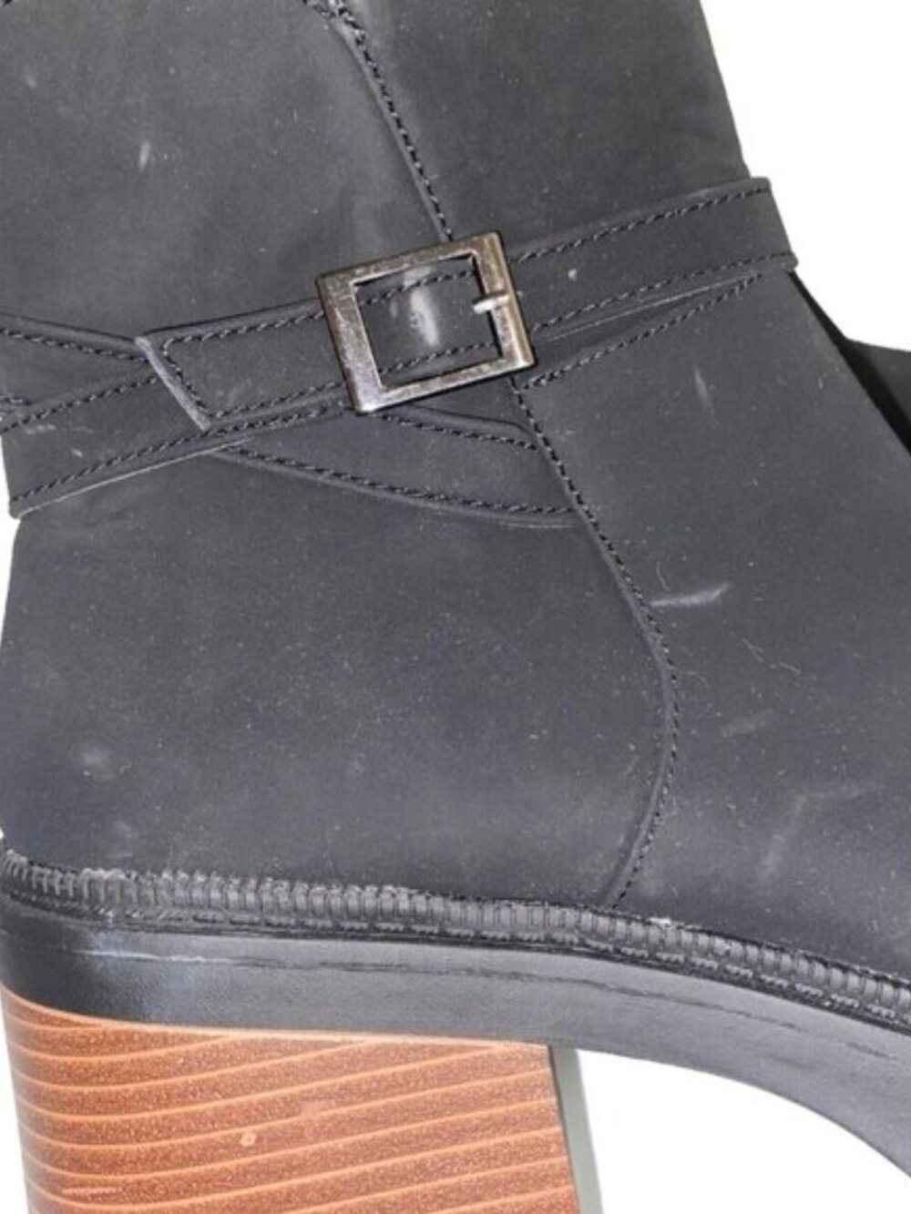Bamboo Affirm Lug Sole Bootie Women's Boot Black Size 10 - Picture 6 of 7